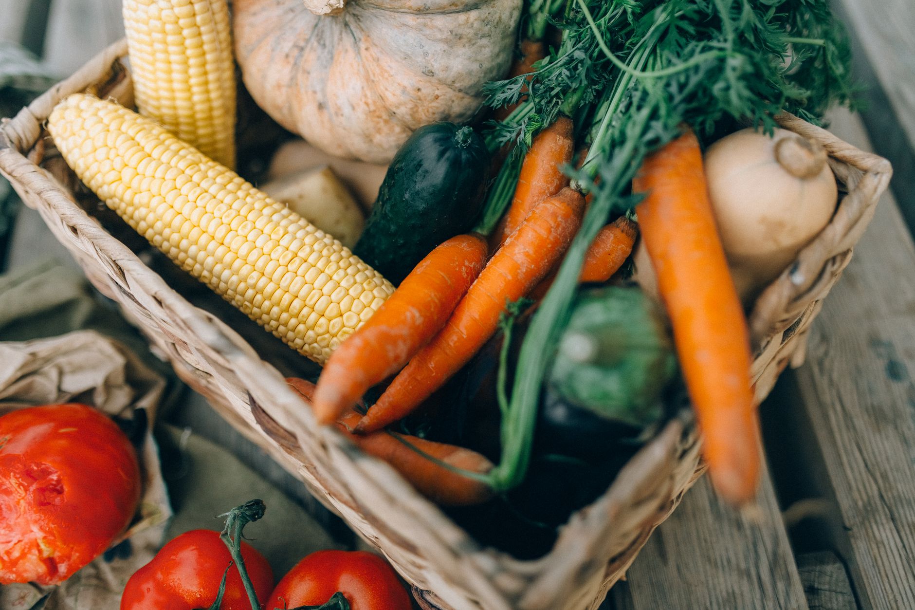 Fresh organic vegetables used in a targeted nutrition therapy plan
