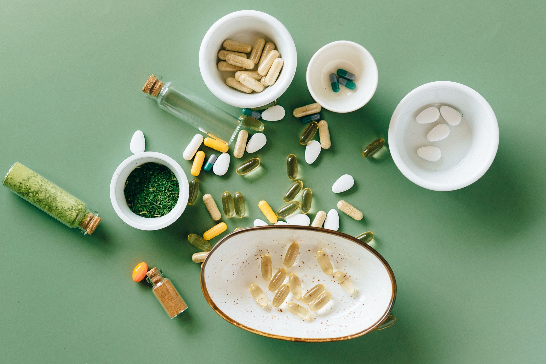 Herbal and nutritional supplements used in a targeted therapy plan